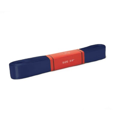 Cinta Raso Azul Marino 15MM (10 Mts) Paq. 10 UND 1