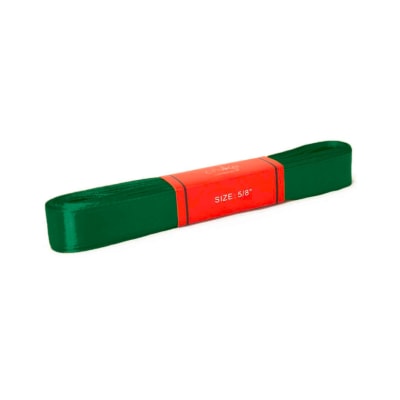 Cinta Raso Verde Botella 15MM (10 Mts) Paq. 10 UND 1