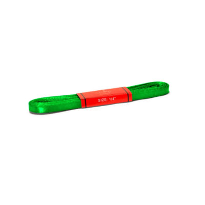 Cinta Raso Verde Navidad 7MM (10 Mts) Paq. 10 UND 1
