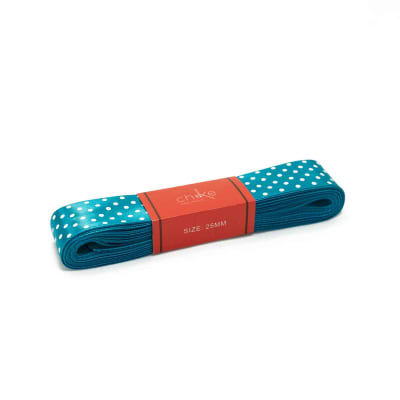 Cinta Raso Calipso (Punto Blanco) 25MM (10 Mts) Paq. 5 UND1