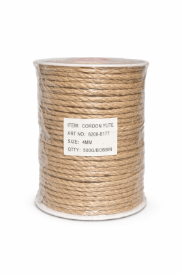 Cordón Yute Natural 4mm 69mts aprox1