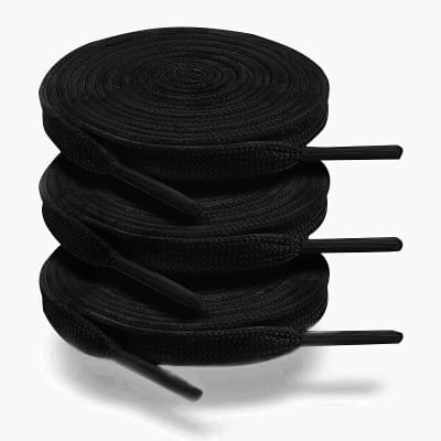 Cordón Zapatilla Plano Negro 120 cm (und)1