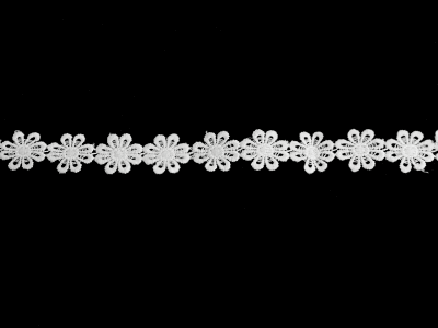 Flor Macrame Blanco 2.5cm 15 yds2