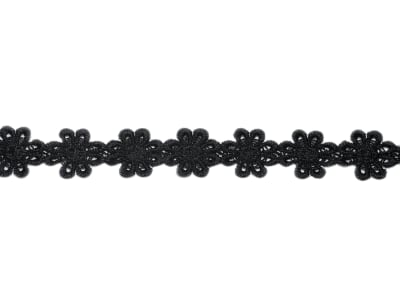 Flor Macrame Negro 2,5cm1