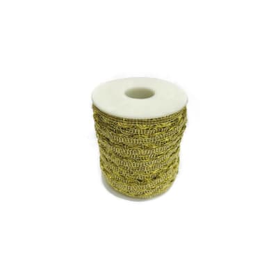 Pasamanería Gusano METALIZADO ORO 10MM (Rollo 30 Mts)1
