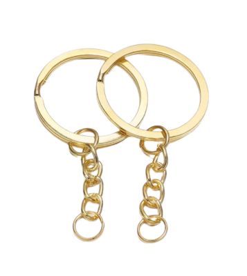 Llavero Plano Dorado 3 cm1