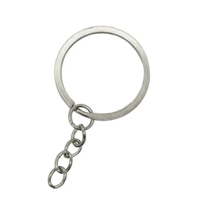 Argolla Llavero Plano Plata1