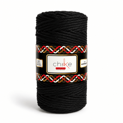 Macrame 3mm Peinado Negro 400gr1