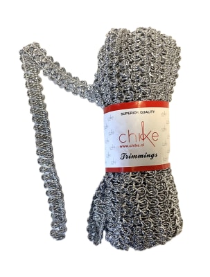 Pasamanería Metalizado trenza Plata 15 mm1