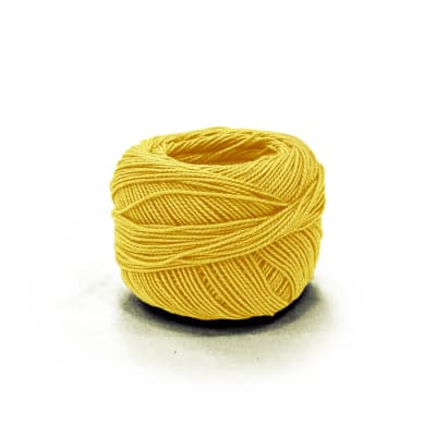 Perlé Ovillo 100% Algodón A-1018 AMARILLO ORO (10 UND)1