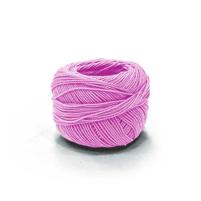 Perlé Ovillo 100% Algodón A-1050 ROSADO BEBÉ (10 UND)1
