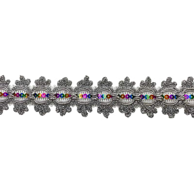 Pasamanería Arpa Plata 40mm 10y2