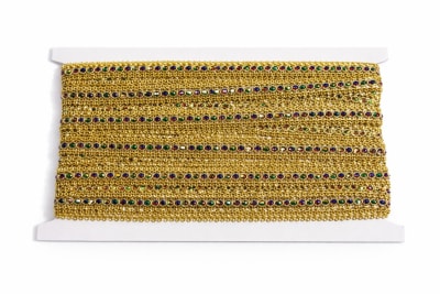 Pasamaneria Metalizado Multicolor Oro 12mm 10 Yds1