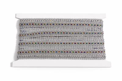 Pasamaneria Metalizado Multicolor Plata 12mm 10 Yardas1