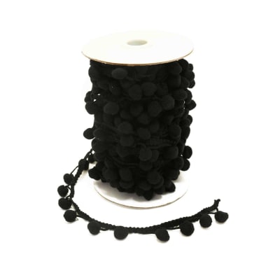 Pom Pom NEGRO Tira (15 Metros)1