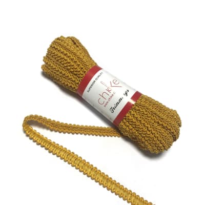 Pasamanería Trenza Mediano 15MM AMARILLO ORO (10 Mts)1