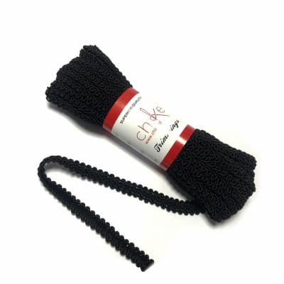 Pasamanería Trenza Mediano 15MM NEGRO (10 Mts)1