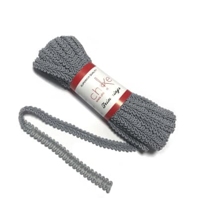 Pasamanería Trenza Chico 11MM PLOMO PLATA1