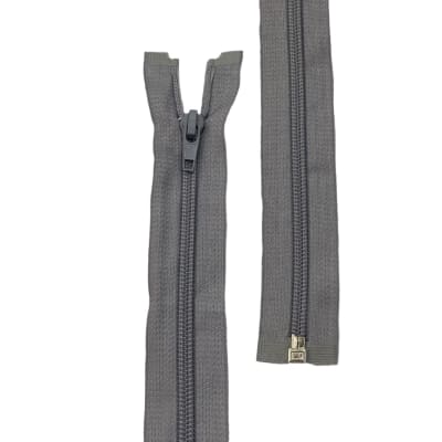 CIERRE NYLON #5 PLOMO PLATA- 45 CM/25 PCS1