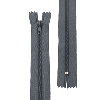 CIERRE NYLON #3 PLOMO PLATA- 45 CM/50 PCS1