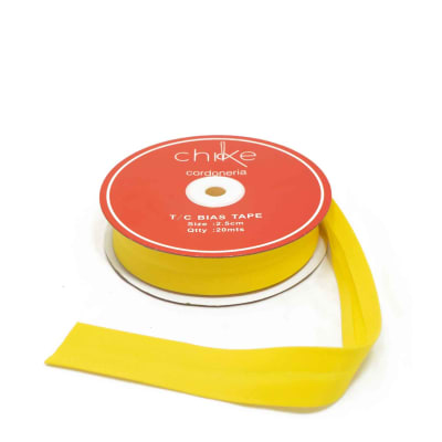 Sesgo AMARILLO PATO 25MM (20 Mts)