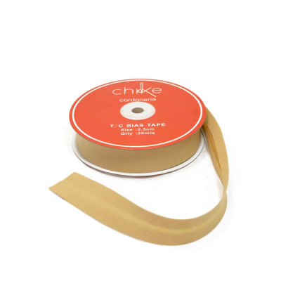 Sesgo BEIGE 25MM (20 Mts)1