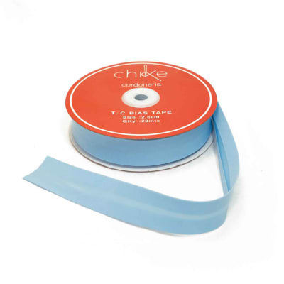 Sesgo CELESTE 25MM (20 Mts)1