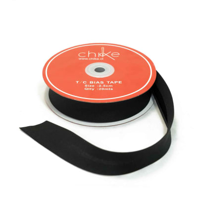 Sesgo NEGRO 25MM (20 Mts)1