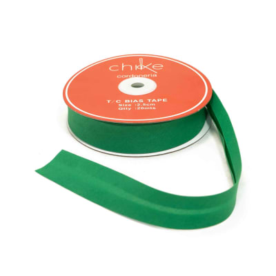 Sesgo VERDE NAVIDAD 25MM (20 Mts)1