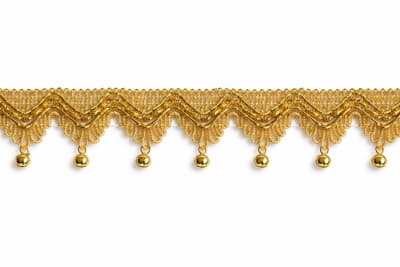 Trinche Con Cascabel Chico Oro 38mm. Rollo 10yds.1