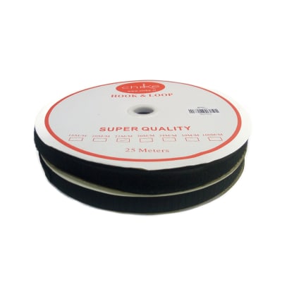 Velcro Negro 2,5CM (Par Rollos 25 Mts)1