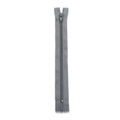CIERRE NYLON #3 PLOMO PLATA - 18CM/50PCS 