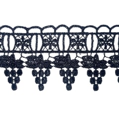 Blonda Macramé 0960 Negro 6cm 10 Yds