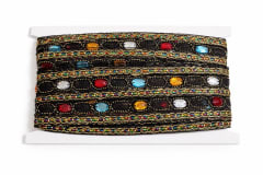 Adorno Especial Negro 45mm. Rollo 10yds.