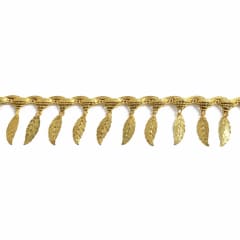 Adorno Fantasía Hoja Oro 5 cm 10 yardas