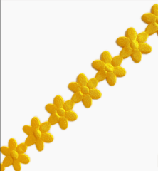 Flor Pétalos Amarillo Oro 20mm,10yds