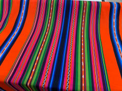 Tela Andina fondo Naranjo 1.5mts x 1 mts.