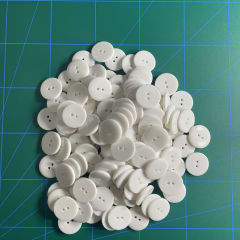 botón clásico Blanco (40 L-25 mm)