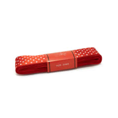 Cinta Raso Rojo (Punto Blanco) 25MM (10 Mts) Paq. 5 UND