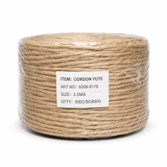 Cordón Yute Natural 3.5mm 160 metros aprx.