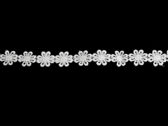 Flor Macrame Blanco 2.5cm 15 yds