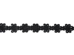 Flor Macrame Negro 2,5cm
