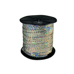 Cadena Lentejuelas Tornasol PLATA (80 Yardas)