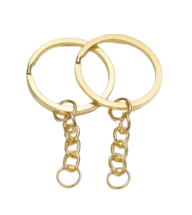 Llavero Plano Dorado 3 cm