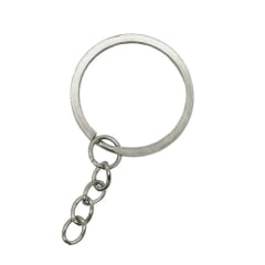Argolla Llavero Plano Plata