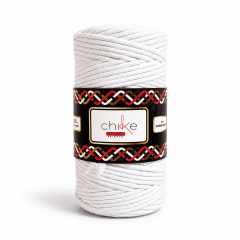 Macrame 3mm Peinado Blanco 400 gr