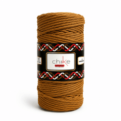 Macrame 3mm Peinado Cafe Claro 400 grs