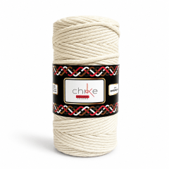 Macrame 3mm Peinado  Crudo 400 gr