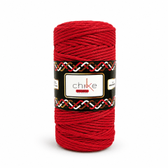 Macrame 3mm Peinado Rojo 400gr