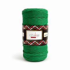 Macrame 3mm Peinado Verde Navidad 400gr